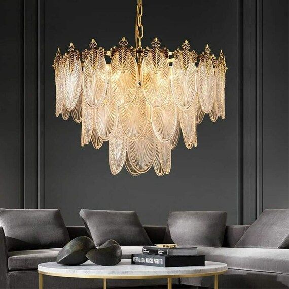 Modern Chandelier Bedroom  Modern Crystal Chandelier Golden - Etsy | Etsy (US)