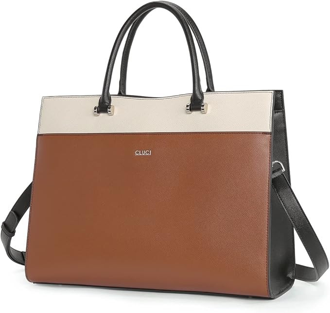 CLUCI Women Briefcase Leather Laptop Bag for Women 15.6inch Computer Bag Messenger Business Work ... | Amazon (US)