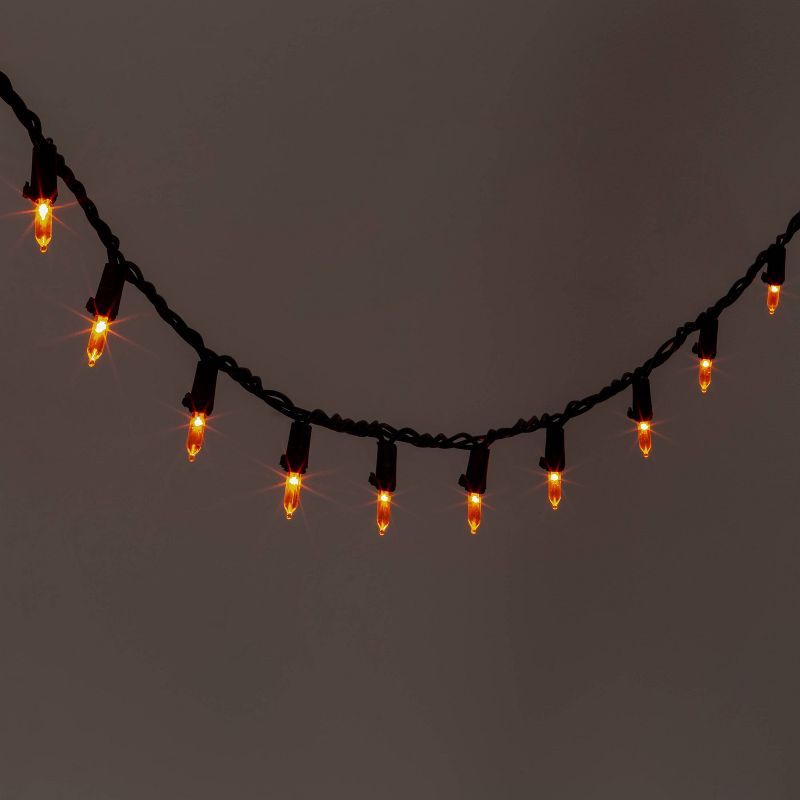 60ct LED Halloween Mini String Lights Orange - Hyde & EEK! Boutique™ | Target