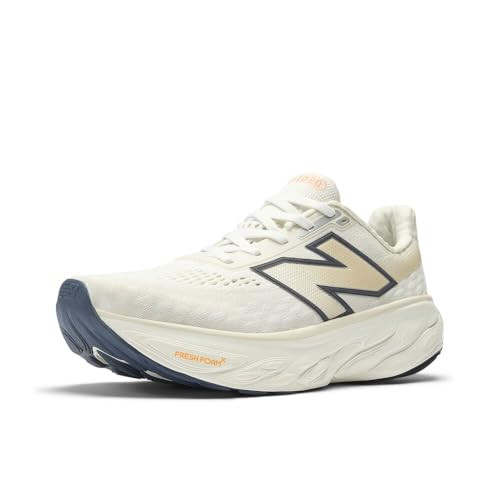 New Balance Women's Fresh Foam X 1080 V14 Running Shoe, Sea Salt/Vintage Indigo/Hot Mango, 6.5 W | Amazon (US)