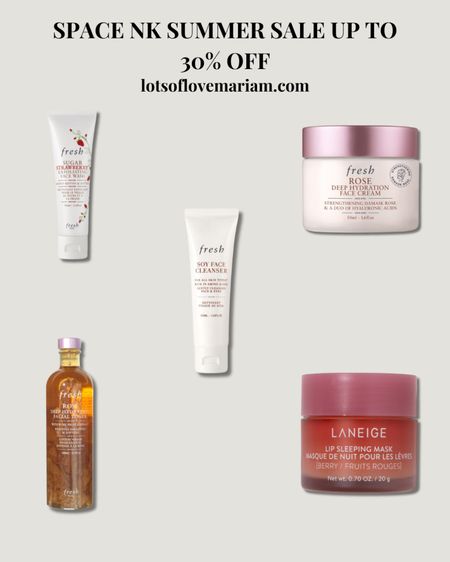 Space NK summer sale up to 30% off!! These are my favourite skincare products that are on sale! Perfect for anyone with super sensitive dry skin!! 

Exfoliator , cleaner, rose toner, rose moisturising cream, laneige lip sleep
Mask 

#LTKbeauty #LTKSummerSale #LTKeurope