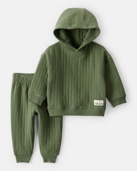Baby Boy 2-Piece Hooded Tee & Pant Set - Olive | Carter's Inc