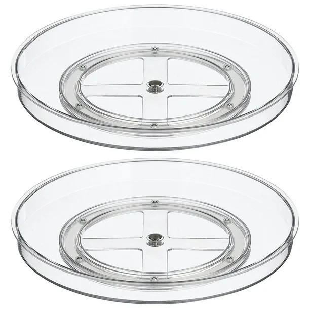 mDesign Lazy Susan Turntable Plastic Spinner for Kitchen Cabinet, Pantry, Fridge, Cupboards, Coun... | Walmart (US)