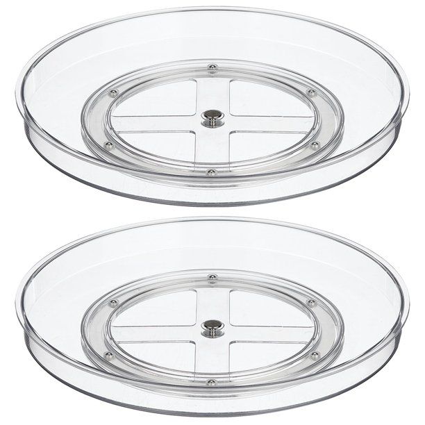 mDesign Lazy Susan Turntable Plastic Spinner for Kitchen Cabinet, Pantry, Fridge, Cupboards, Coun... | Walmart (US)