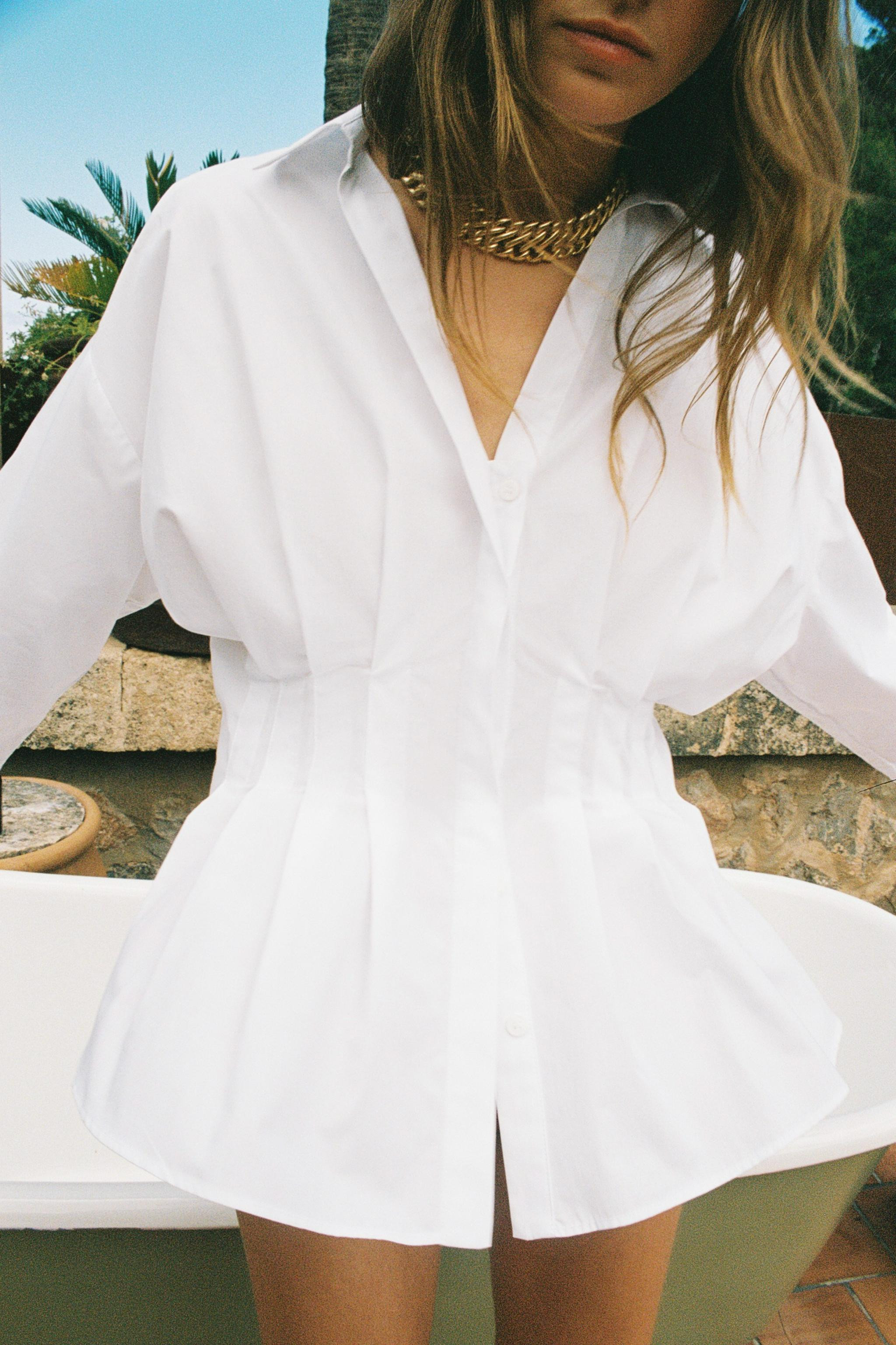 PLEATED POPLIN SHIRT | Zara US