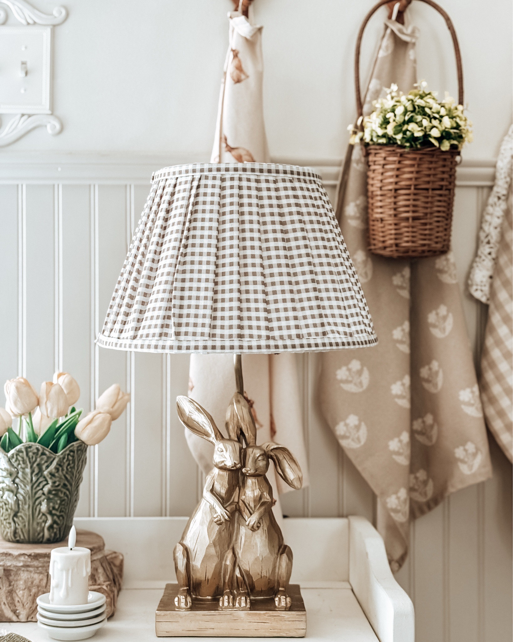 This one little swap made my whole space feel instantly more elevated 🤎✨

I added this gingham pleated lampshade from Target (Threshold™ designed with Studio McGee) to our curated bunny lamp and I’m obsessed. It gives off the softest, coziest glow and adds that perfect touch of cottage charm without feeling overdone.

If you love a warm, collected, vintage-inspired home… this is such an easy upgrade 🙌🏼

Linking this shade + a few of my favorite cozy lighting finds 🤍

#LTKHome #LTKStyleTip #LTKFinds #CozyHome #CottageStyle #StudioMcGee #TargetFinds #NeutralHome #HomeStyling #LampDecor

#LTKSeasonal #LTKdayinmylife #LTKHome