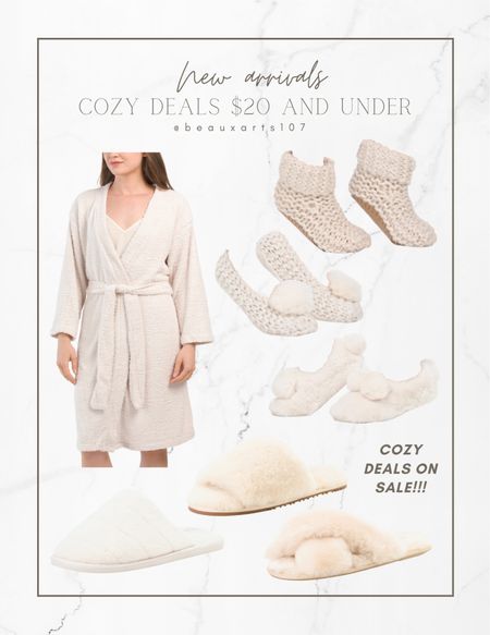 These cute cozy slippers and robe on sale for $20 and under!! 

#LTKHoliday #LTKfindsunder50 #LTKGiftGuide