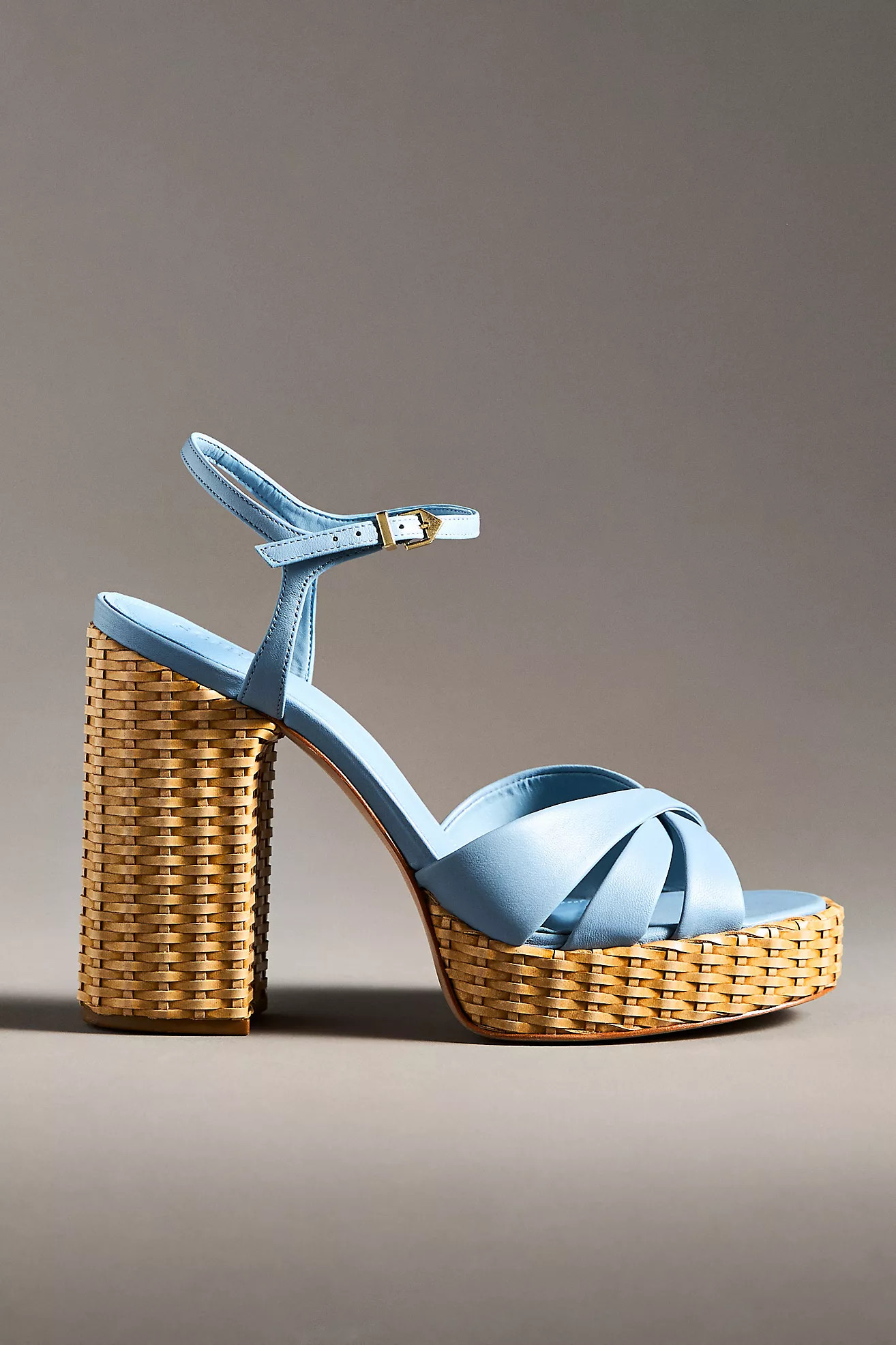 Schutz Keefa Straw Platform Heels | Anthropologie (US)