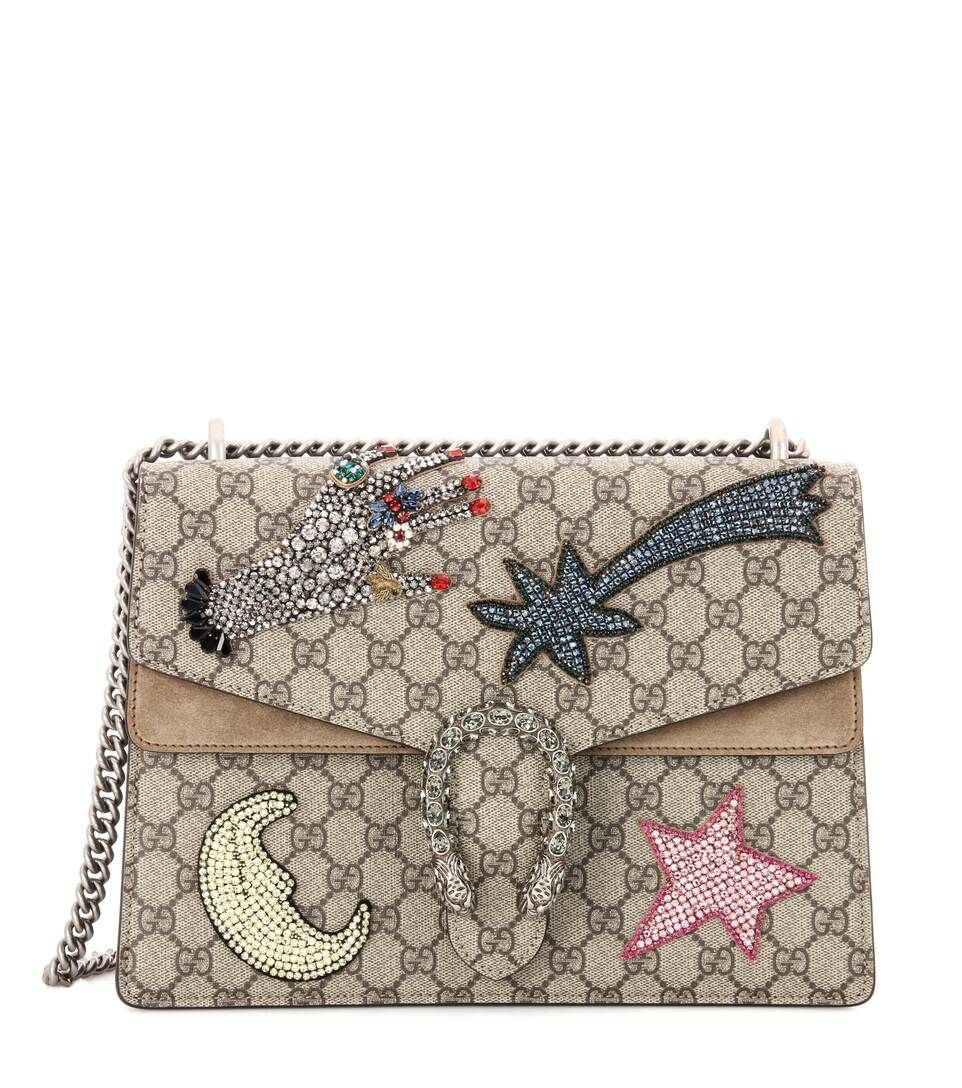 Dionysus GG Supreme embellished coated canvas shoulder bag | Mytheresa (INTL)