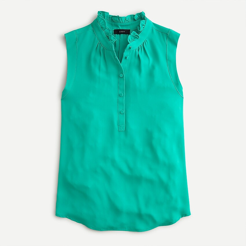 Sleeveless ruffle-neck top | J. Crew US