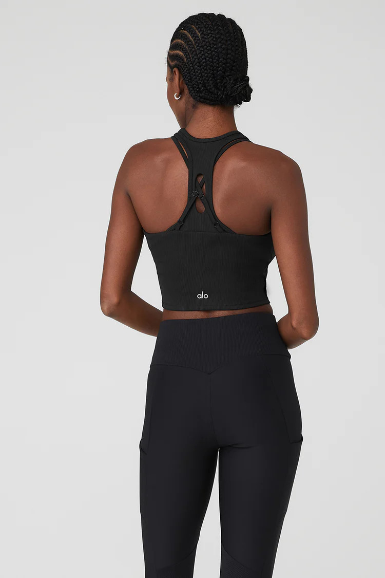 Ribbed Airlift Enchanted Bra Tank | Alo Yoga (US)