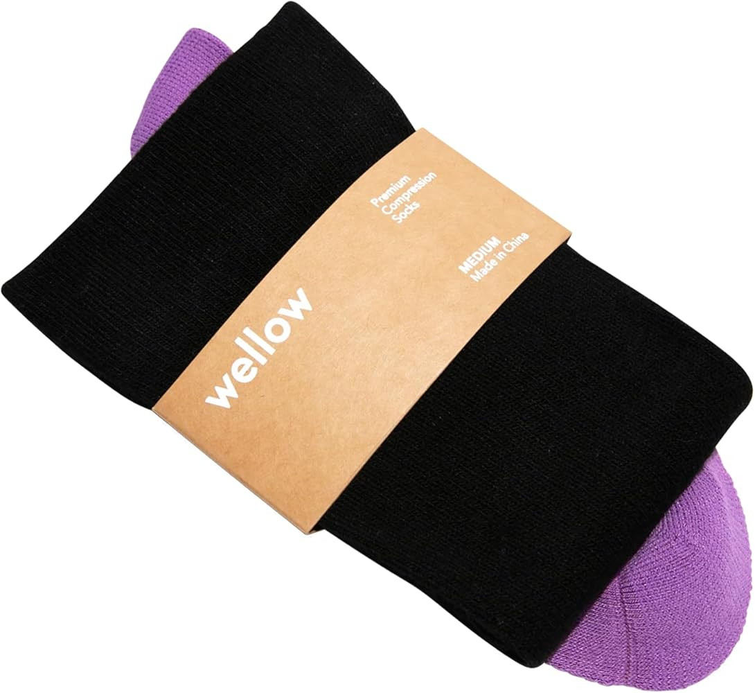 Wellow Premium Socks (Compression Socks - Regular) for Men & Women, Made with Viscose from Bamboo... | Amazon (US)
