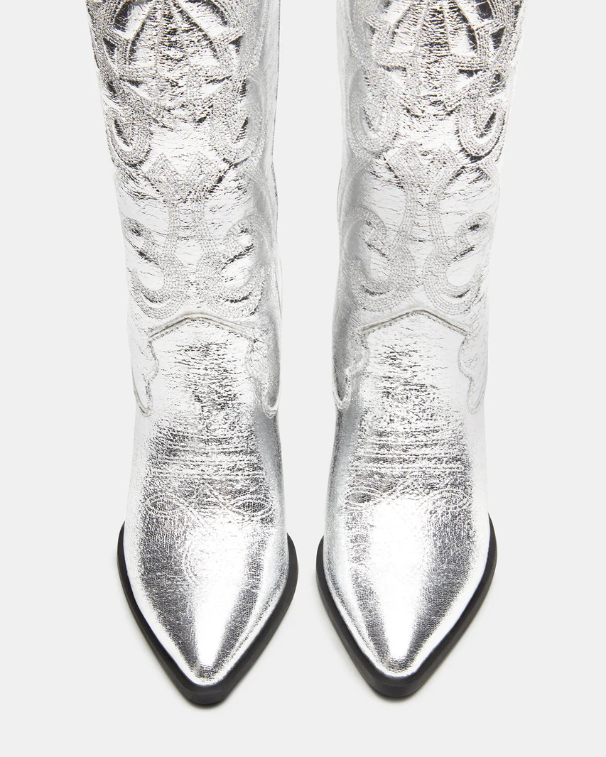 LASSO Silver Western Boot | Women's Boots | Steve Madden (US)