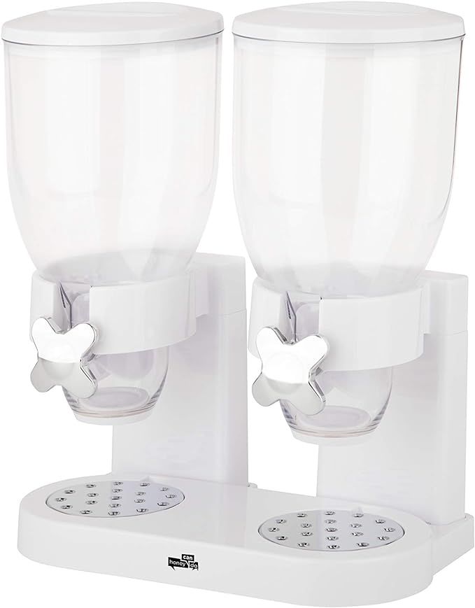 Amazon.com: Zevro /GAT201C Indispensable Dry Food Dispenser, Dual Control, White/Chrome | Amazon (US)