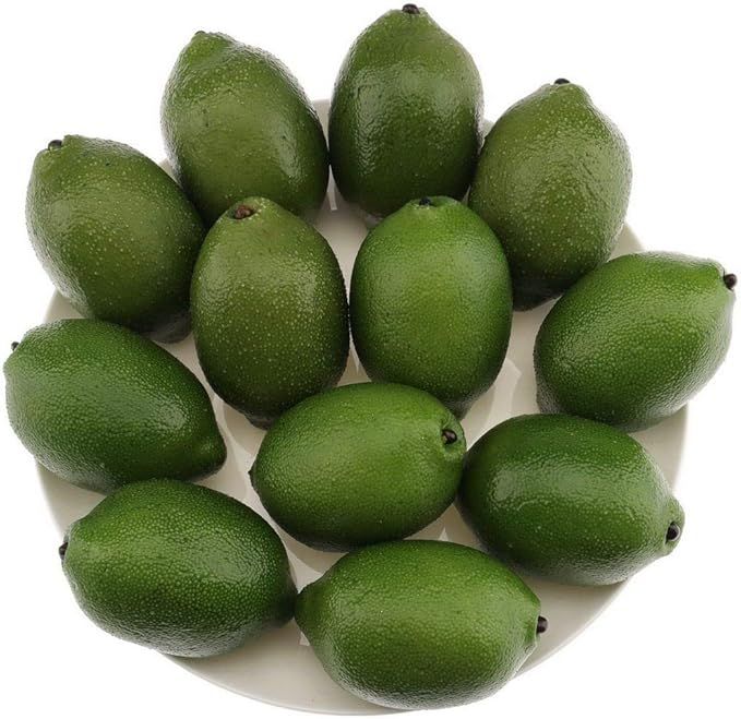 Gresorth 12pcs High-Grade Fake Green Lemon Decoration Realistic Fruits Artificial Lime for Home P... | Amazon (US)