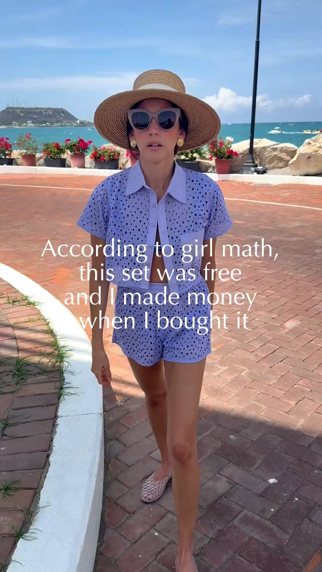 Summer beach vibe: Eyelet cropped shirt, eyelet cropped shorts, jelly shoes

#LTKOver40 #LTKSwim #LTKTravel