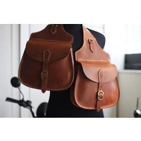 Leather Saddle Bag | Handmade Western Style - For Horse & Motorcycle Buhscraft Camping | Etsy (US)