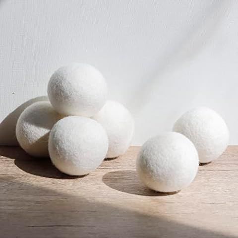 SnugPad Wool Dryer Balls XL Size 6 Pack, Natural Fabric Softener 100% Organic Premium New Zealand... | Amazon (US)