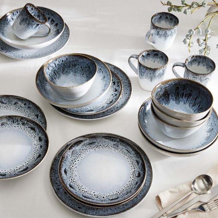 Reactive Glaze Stoneware Dinnerware Collection | West Elm (US)