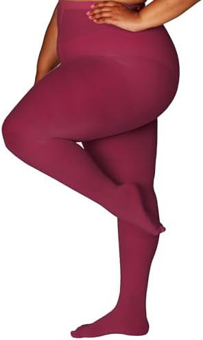 HONENNA Queen Plus Size Tights Semi Opaque Control Top High Waist Stockings Nylons Pantyhose for ... | Amazon (US)