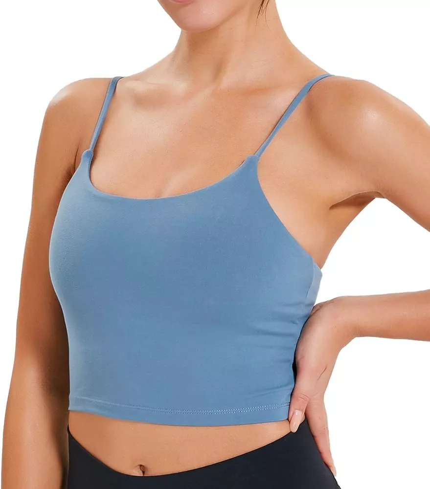 Lavento Women's Strappy Sports Bra Medium Support Workout Training Top,  2026 Baby Blue, Small : : Clothing, Shoes & Accessories