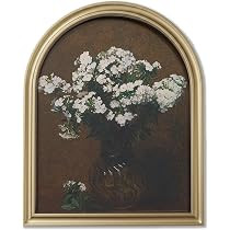 TwoDays Gold Vintage Flower Arched Wood Framed Wall Art \u2013 Moody Floral Canvas Picture for Ho... | Amazon (US)