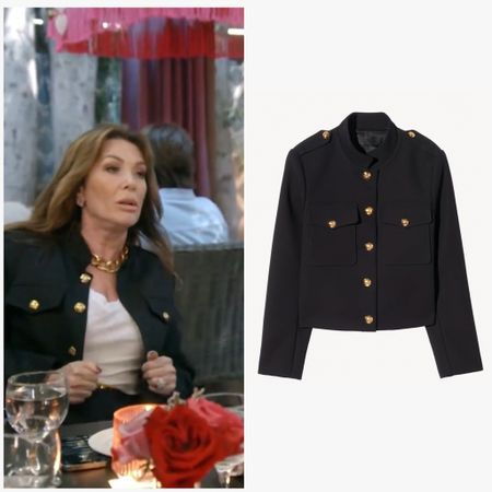 Lisa Vanderpump’s Black Jacket with Gold Buttons