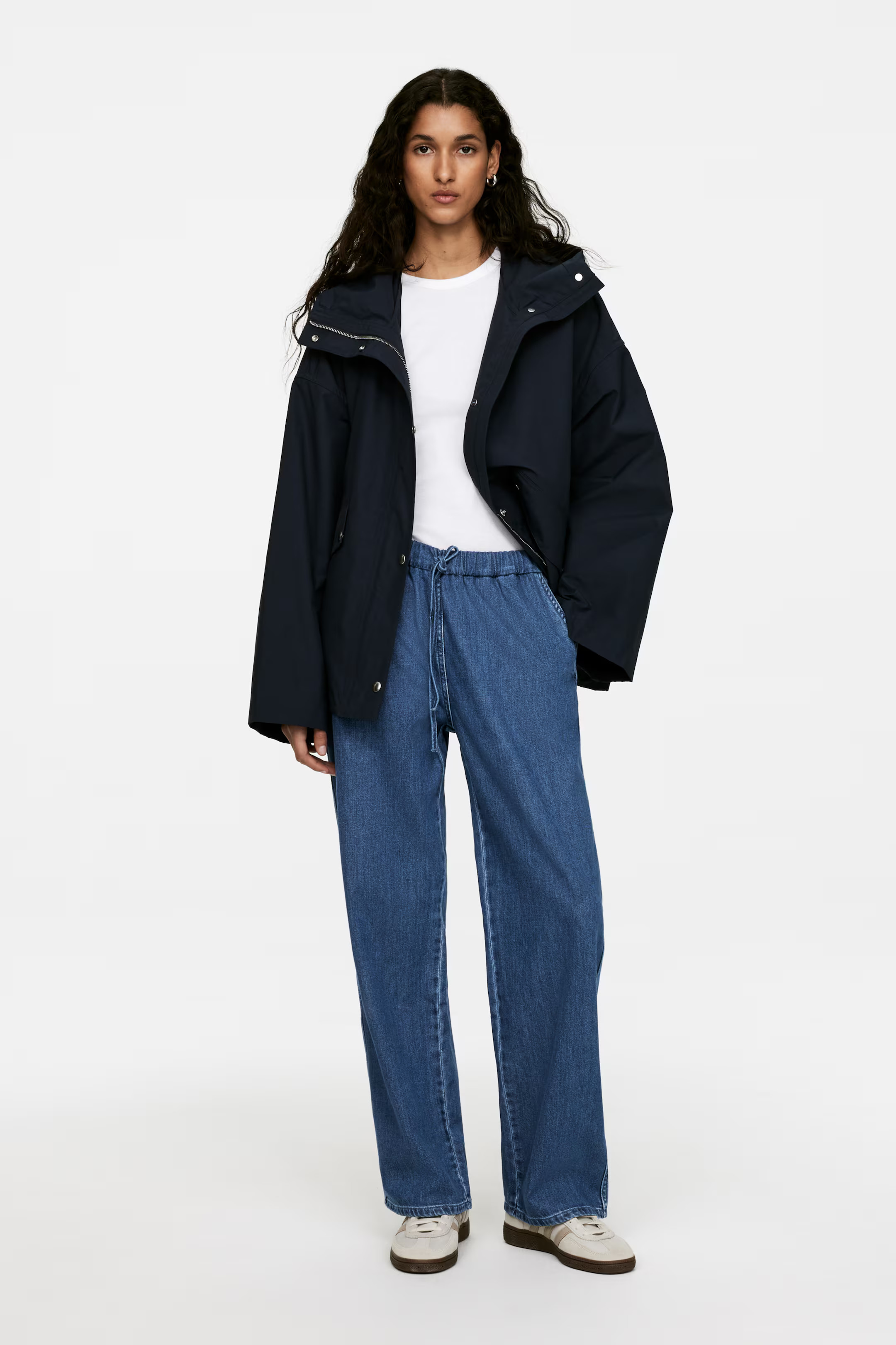 Drawstring Denim Trousers | H&M (UK, MY, IN, SG, PH, TW, HK)