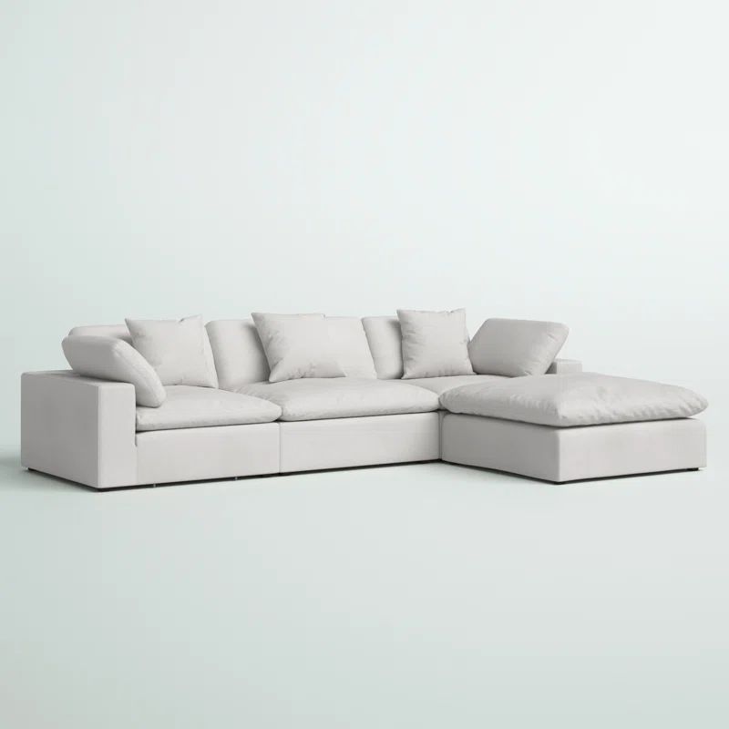 Janeen 4 - Piece Upholstered Chaise Sectional | Wayfair North America
