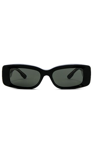 Thickness Rectangular Sunglasses in Black | Revolve Clothing (Global)