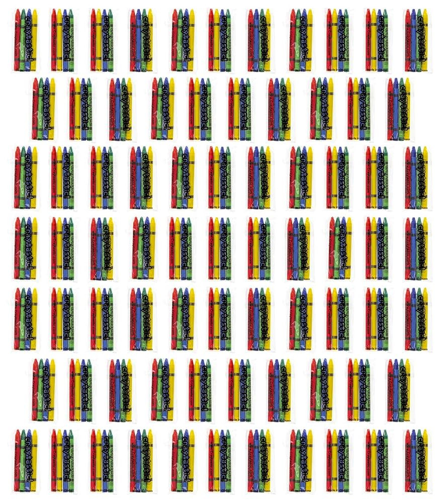 Craytastic 75 Sets of 4-Packs in Cello (300 Total Premium Bulk Crayons in Individual Packs) - Saf... | Amazon (US)