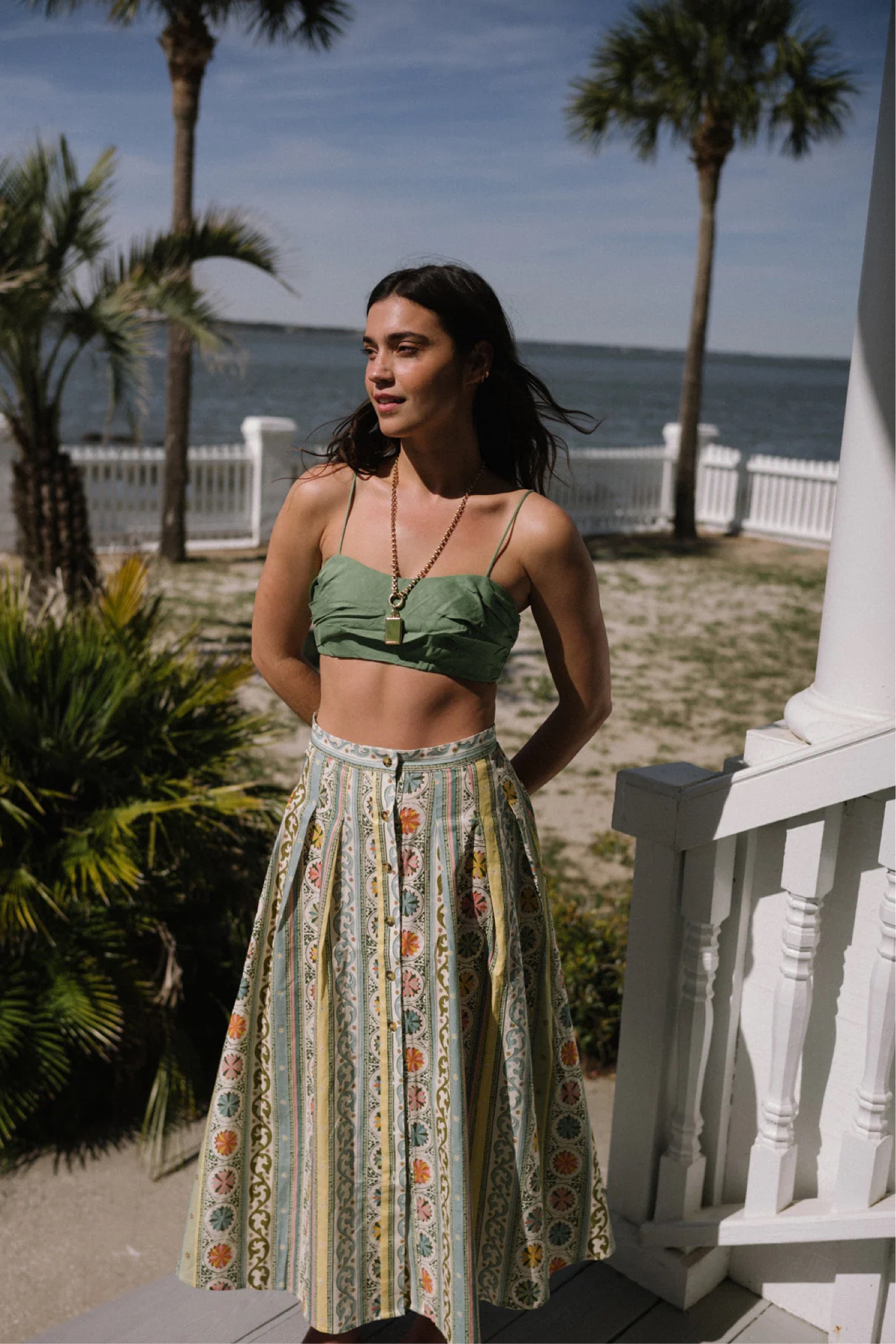 Adorned with pleats that move gracefully with every step, the Briony Skirt balances tailoring and ease. Its tortoise buttons add a touch of classic refinement, while the vibrant print, reminiscent of mosaic tiles, infuses your ensemble with a burst of color and joy. The perfect skirt for vacation, summer, spring 

#LTKswim #LTKstyletip #LTKtravel