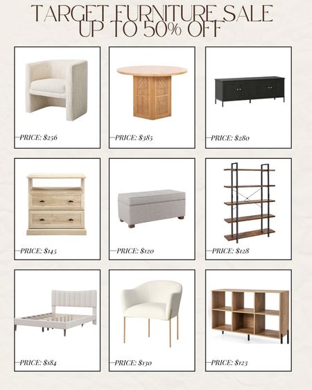 Target furniture sale! Up to 50% off! 

#LTKstyletip #LTKsalealert #LTKhome