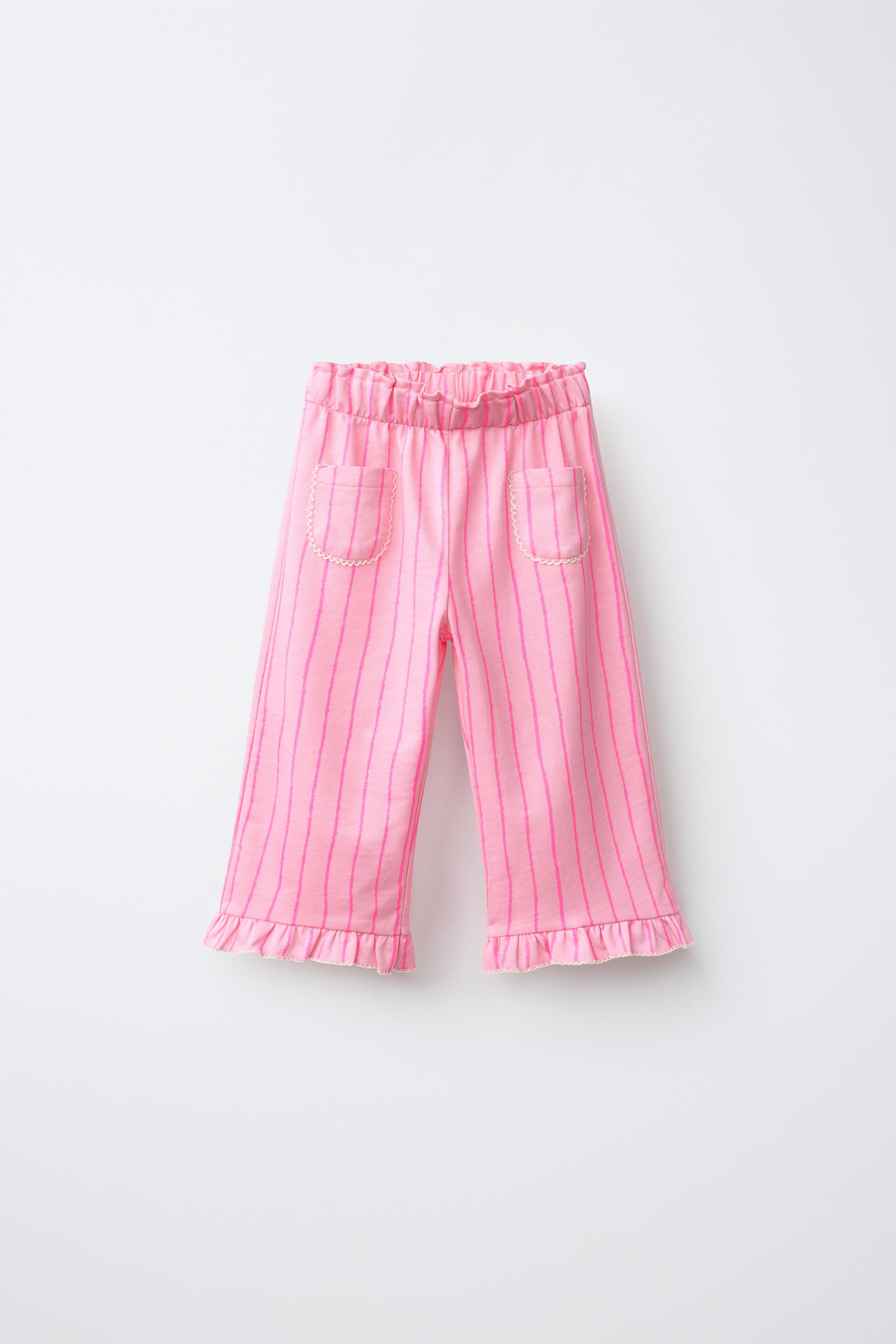 CONTRASTING STRIPE PANTS | Zara US