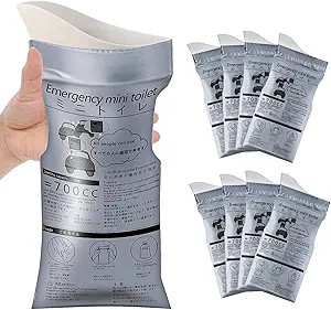 Disposable Emergency Urinal Bag, 8/12/20/24 Pack Portable Camping Pee Bags, Travel Pee Bags, Traf... | Amazon (US)