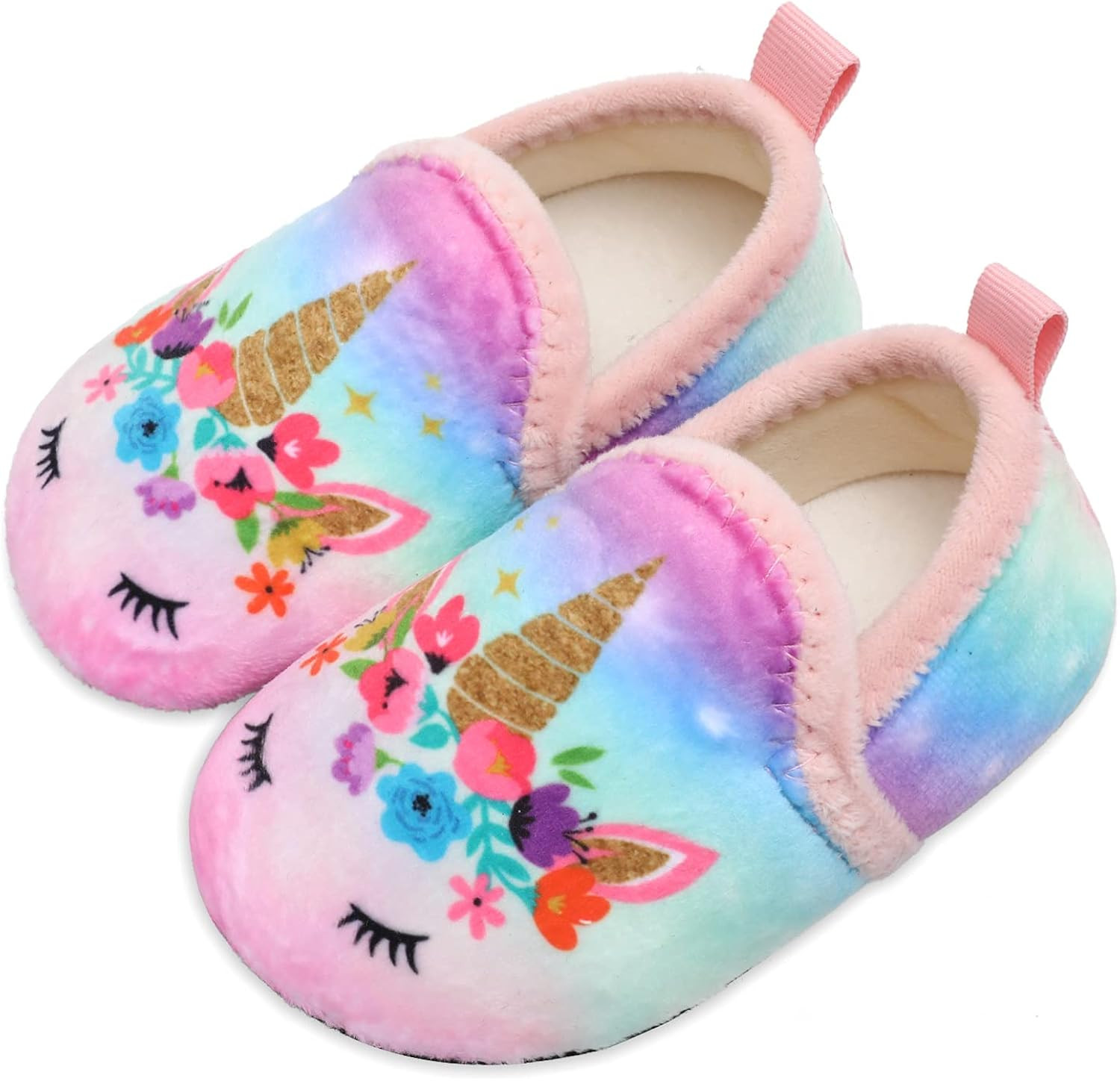 L-RUN Toddler Boys Girls House Slippers Indoor Home Shoes Warm Socks for Kids | Amazon (US)