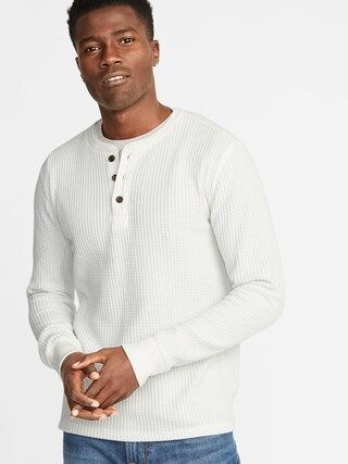 Chunky-Textured Thermal-Knit Henley for Men | Old Navy US