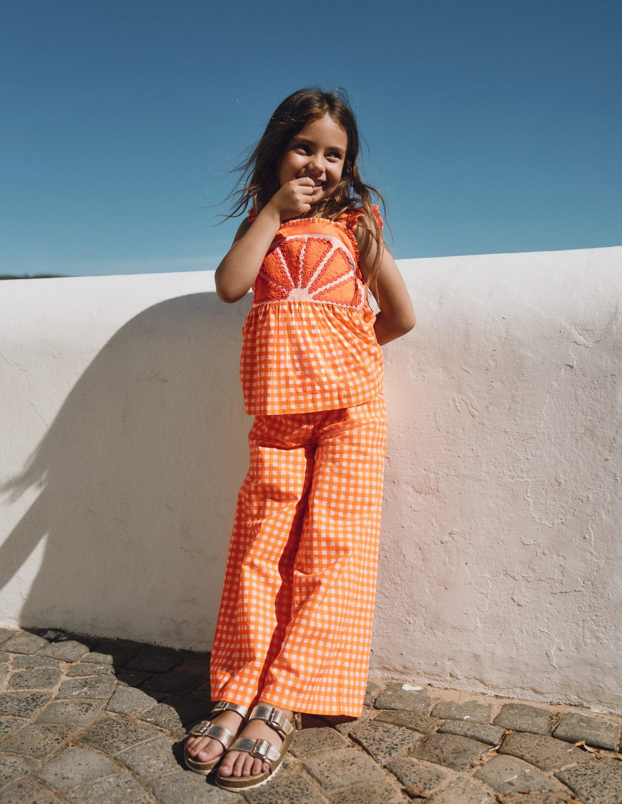 Novelty Strappy Dress-Lemon Gingham | Boden (US)