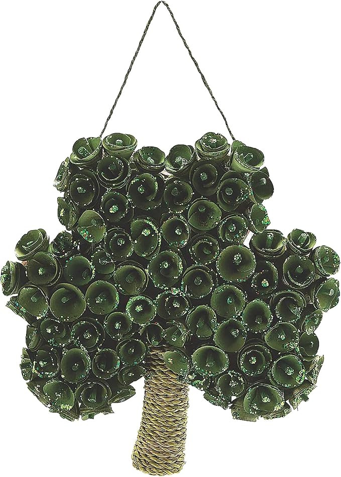Fun Express Shamrock-Shaped Wreath - Premium Wooden St Patricks Day Decorations for Front Door & ... | Amazon (US)