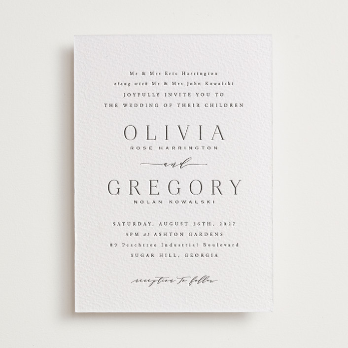 Letterpress Wedding Invitations | Minted