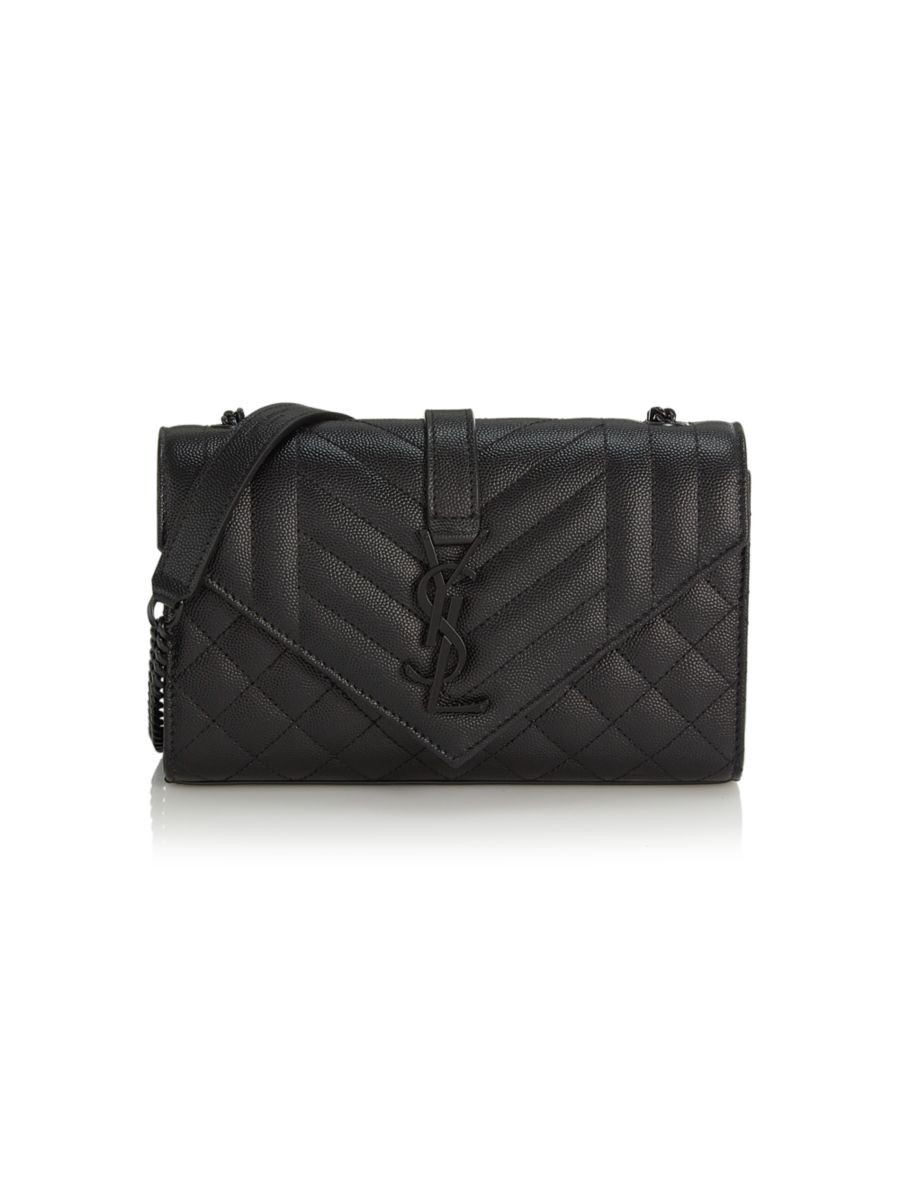 Small Logo Mix Matelassé Leather Satchel | Saks Fifth Avenue