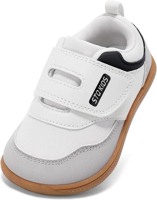 STQ KIDS Toddler Wide Toe Box Shoes Barefoot Boys Girls Fashion Sneakers | PVC non-slip outsole, ... | Amazon (US)