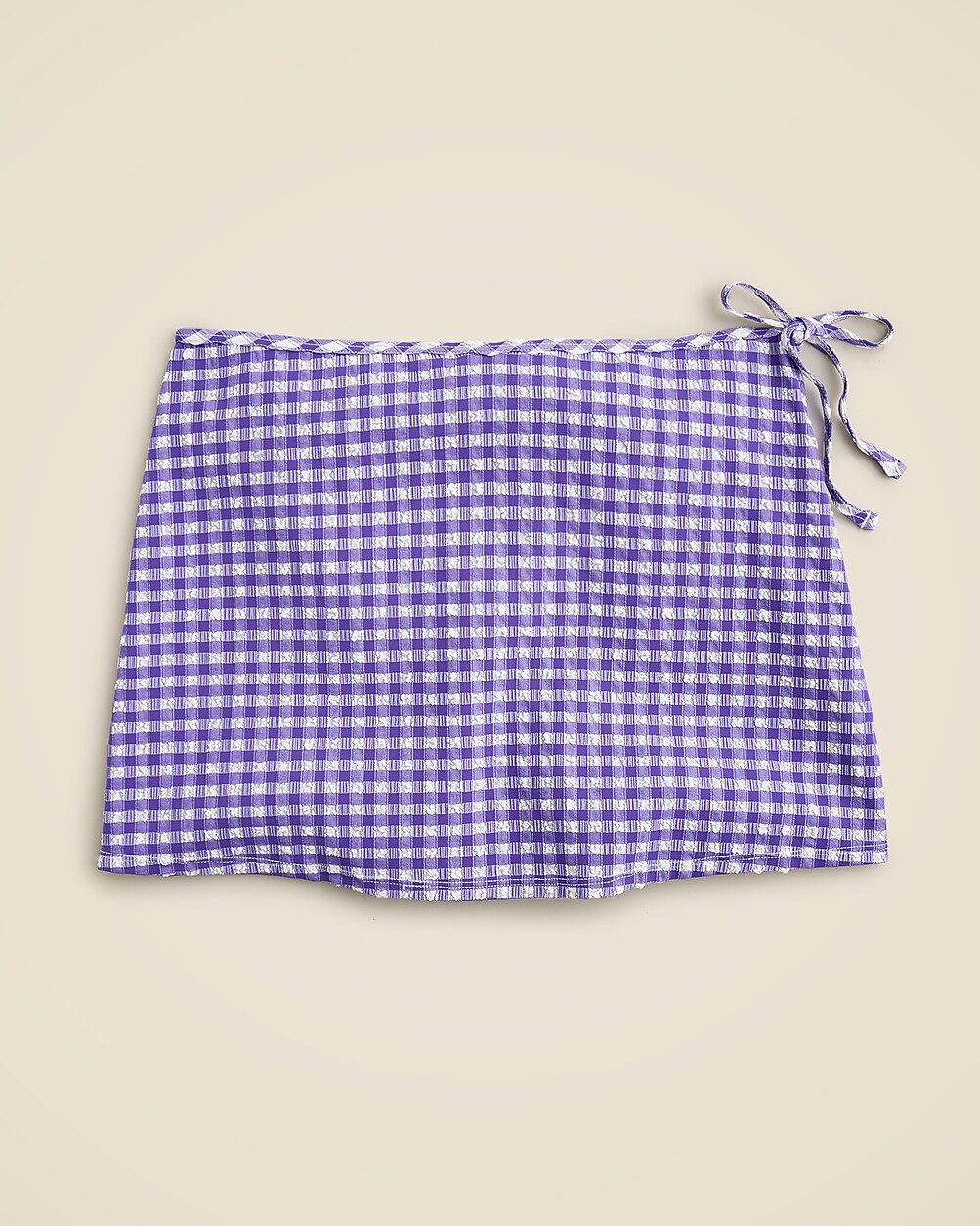 Mini swim skirt in gingham | J. Crew US
