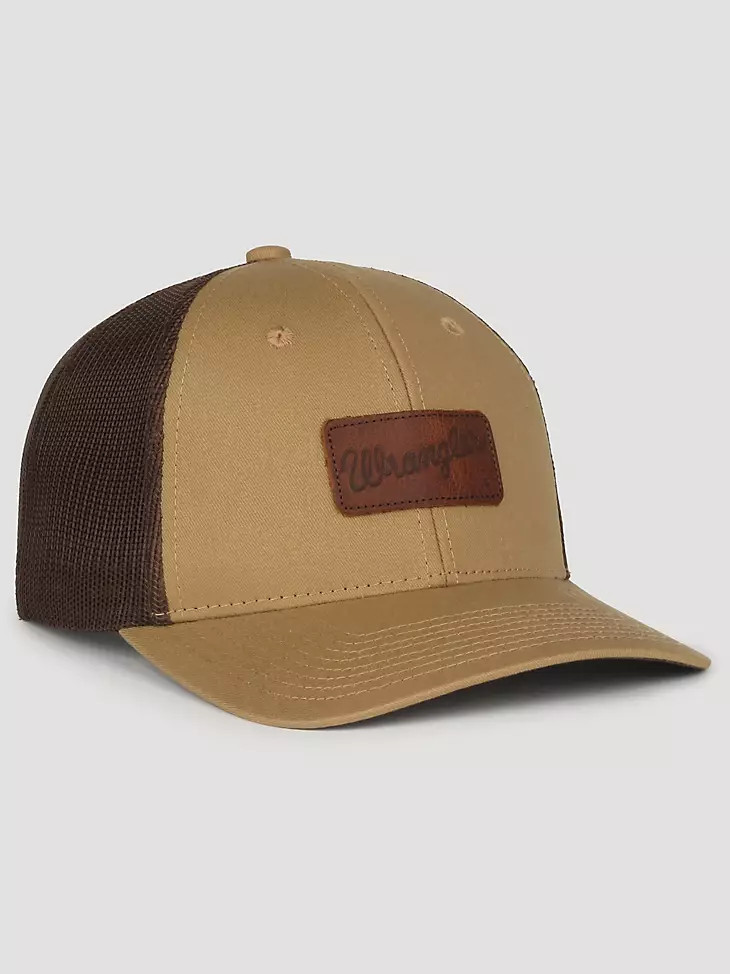 Wrangler Logo Mesh Hat in Bronze Brown | Wrangler