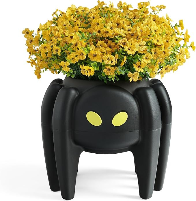 Step2 Spooky Spider Planter, Indoor/Outdoor Fall Decor, Black | Amazon (US)