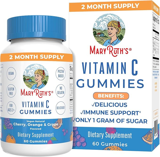 MaryRuth Organics Vegan Vitamin C Gummies | 2 Month Supply | Immune Support Supplement | Adults &... | Amazon (US)