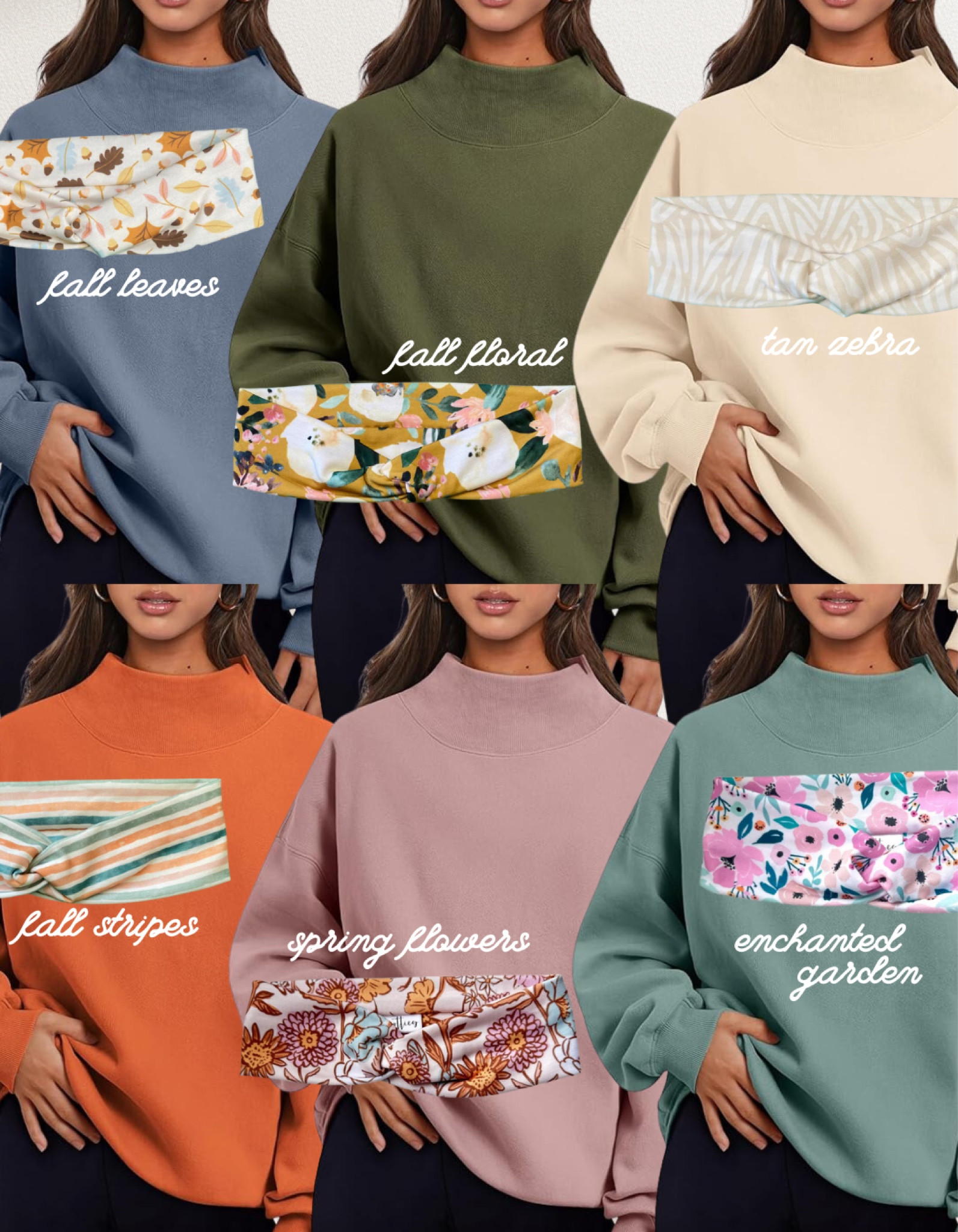 Headbands: shopknotties.com
Mock turtleneck sweater/sweatshirt for fall: all colors can be found at the product link below!

#LTKStyleTip #LTKFindsUnder50 #LTKSaleAlert