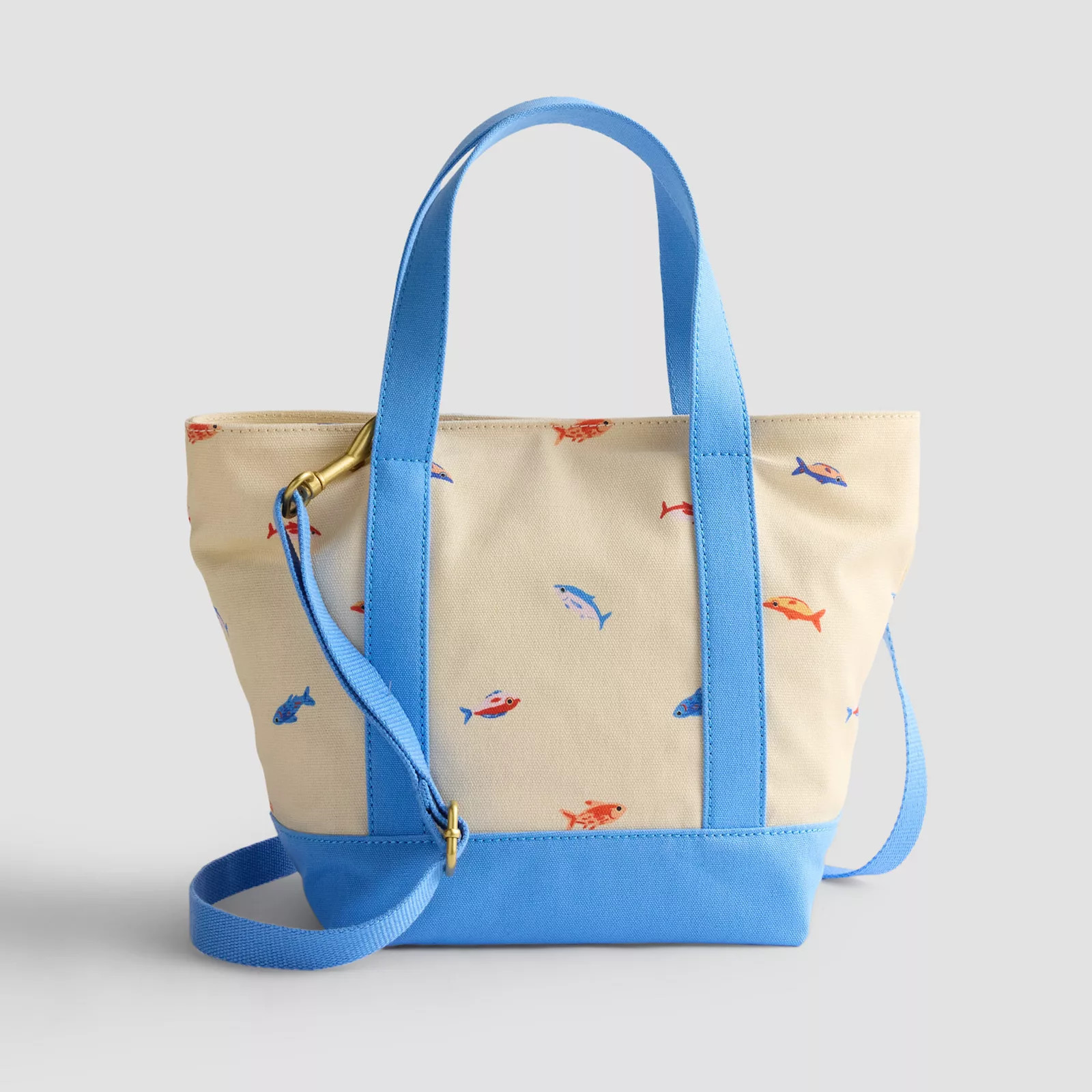 Sonoma Goods For Life® Small Canvas Tote Bag, Multi Blue Fish | Kohl's