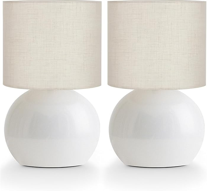 Small Table Lamp for Bedroom,Bedside Nightstand Lamp for Living Room,Minimalist Bedside Light lam... | Amazon (US)