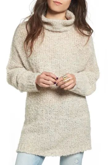 Women's Free People 'She'S All That' Knit Turtleneck Sweater, Size X-Large - Ivory | Nordstrom